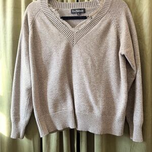 En Saison Women's V-Neck Sweater in Light Brown